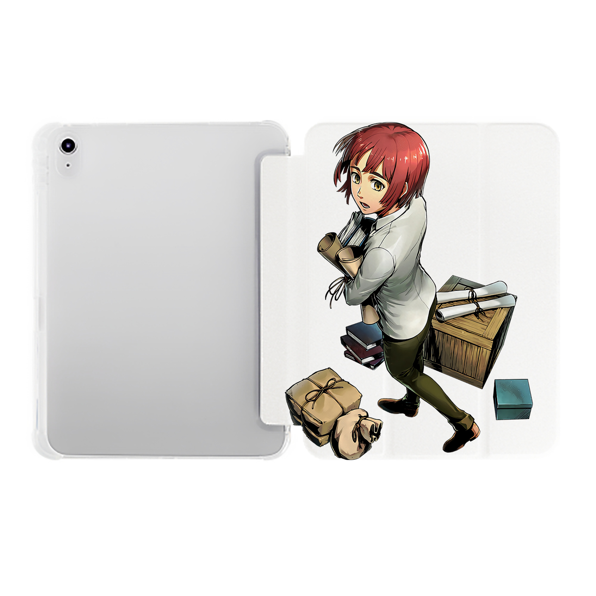 （画像用） 進撃の巨人 Attack on Titan IPad ケース ペン収納付き 三つ折りスタンド PUレザー×シリコン 対応機種9.5/10.5/10.9インチ